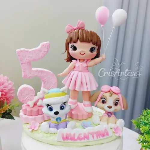 Topo de Bolo Patrulha Menina