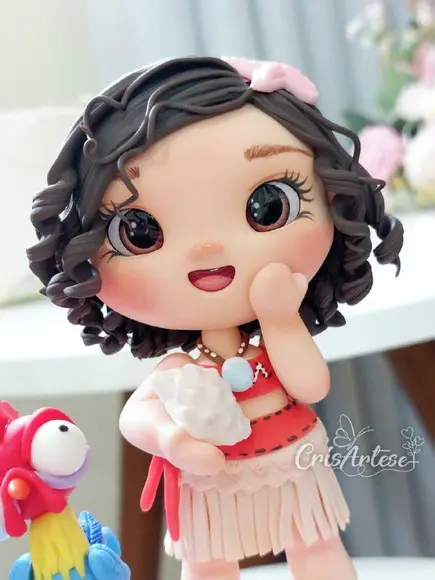 Topo de Bolo Personalizado Moana