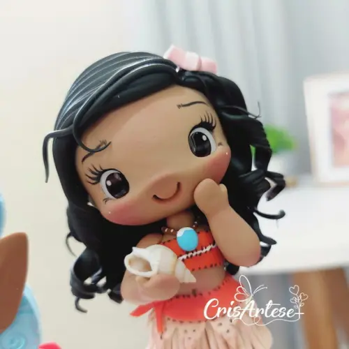 Topo de Bolo Personalizado Moana