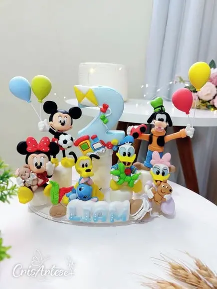 Topo de Bolo Turma Mickey e Minnie Biscuit