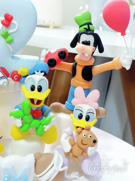 Topo de Bolo Turma Mickey e Minnie Biscuit