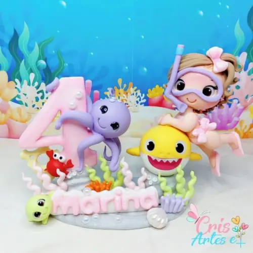 Vela Baby Tubarão Menina
