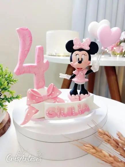 Vela Biscuit Minnie Rosa