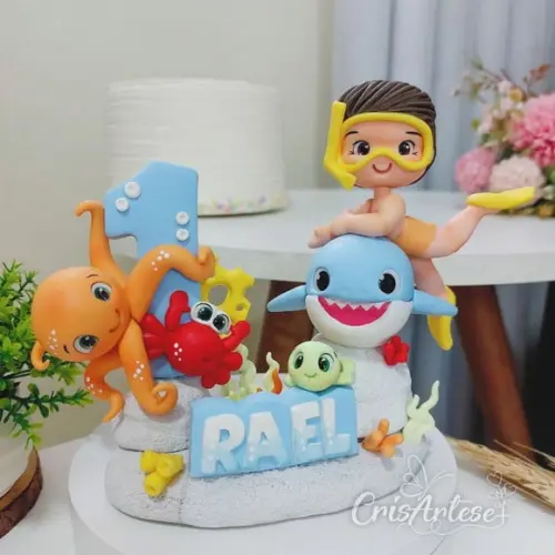 Vela de Biscuit Baby Shark