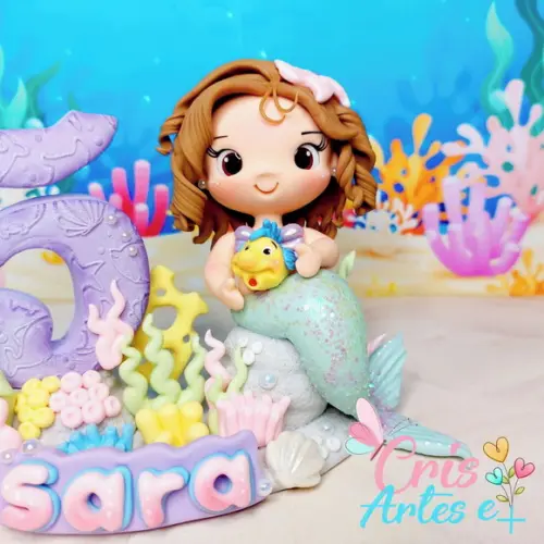 Vela Pequena Sereia Biscuit