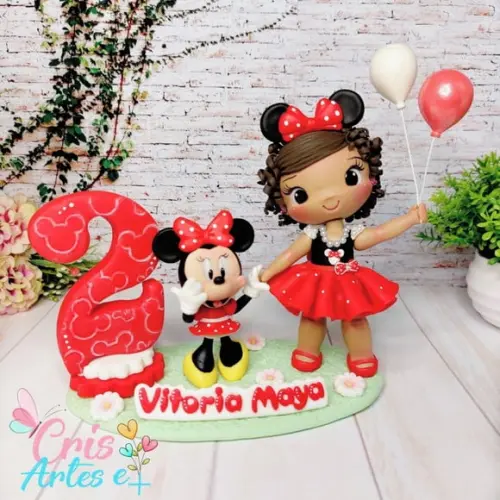Vela Personalizada Minnie Vermelha
