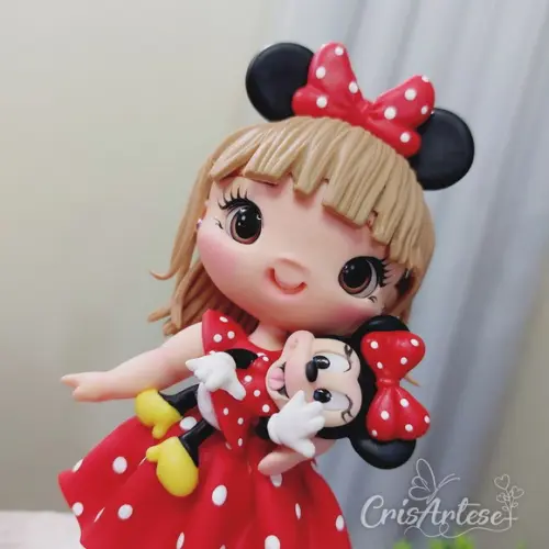 Vela Personalizada Minnie Vermelha