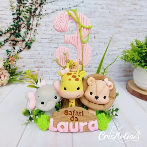 Vela Personalizada Safari Menina