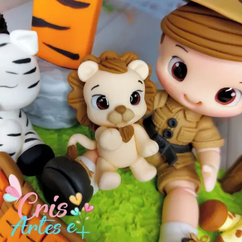 Vela Safari Menino em Biscuit