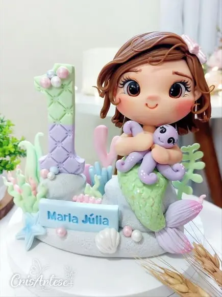 Vela Sereia em Biscuit
