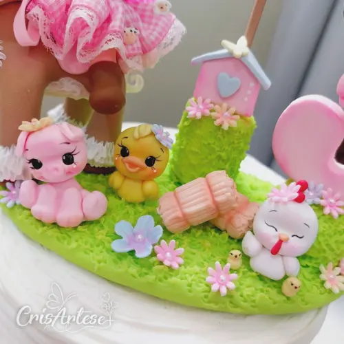 Vela Topo de Bolo Fazendinha Menina