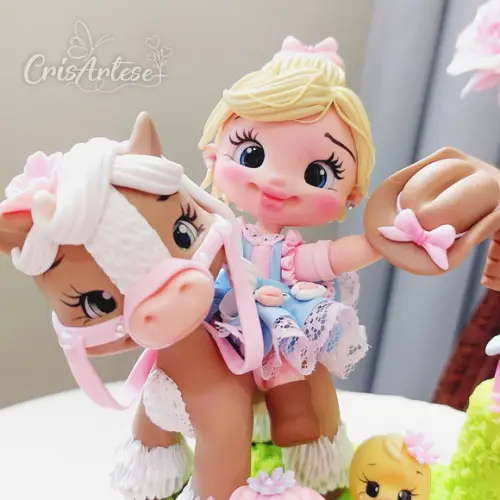 Vela Topo de Bolo Fazendinha Menina