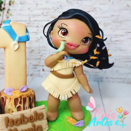 Vela Topo de Bolo Pocahontas