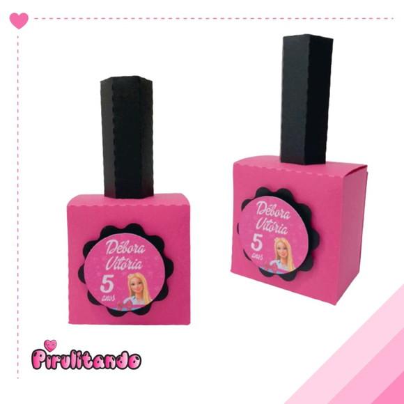 5 Caixas Personalizada Esmalte Barbie