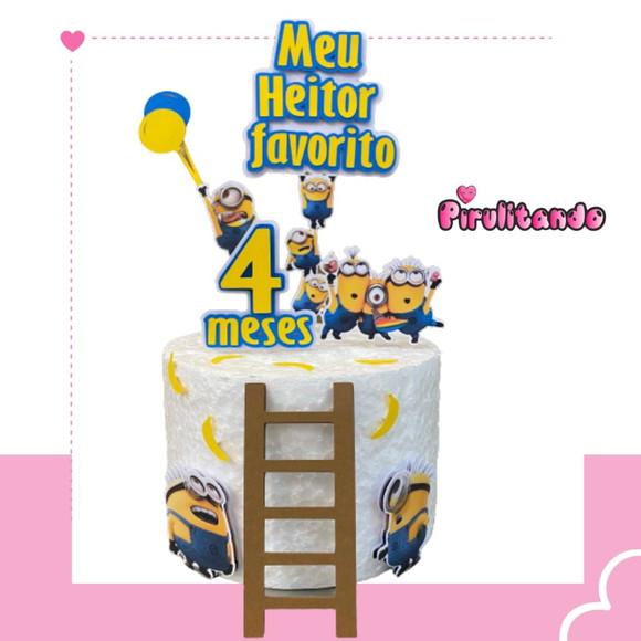 Topo de Bolo Minions