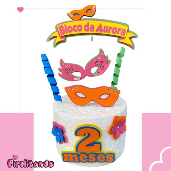 Topo de Bolo Carnaval Mesversario