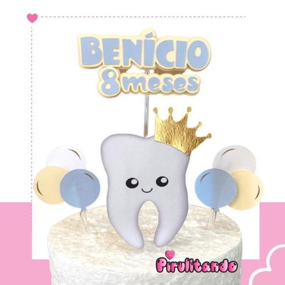 Topo de Bolo Dentinho Meu Primeiro Dente