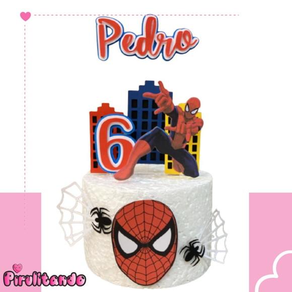 Topo de Bolo Homem Aranha Spider Man