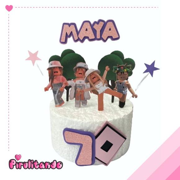 Topo de Bolo Roblox Menina