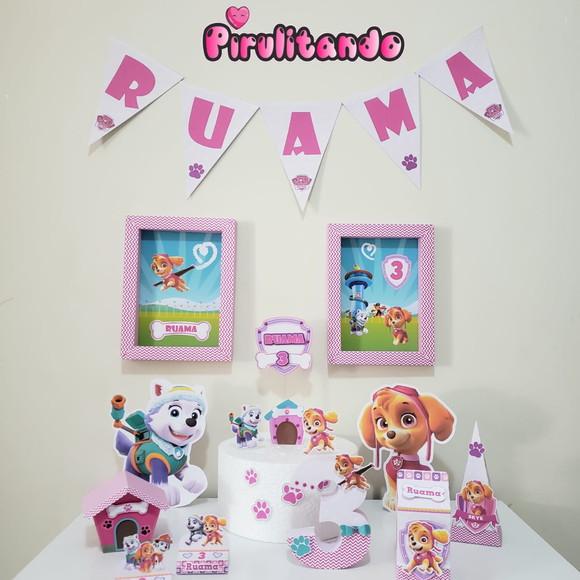 Kit Festa Completo Patrulha Canina Rosa