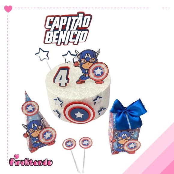 Kit Festa em Casa Capitao America Cute