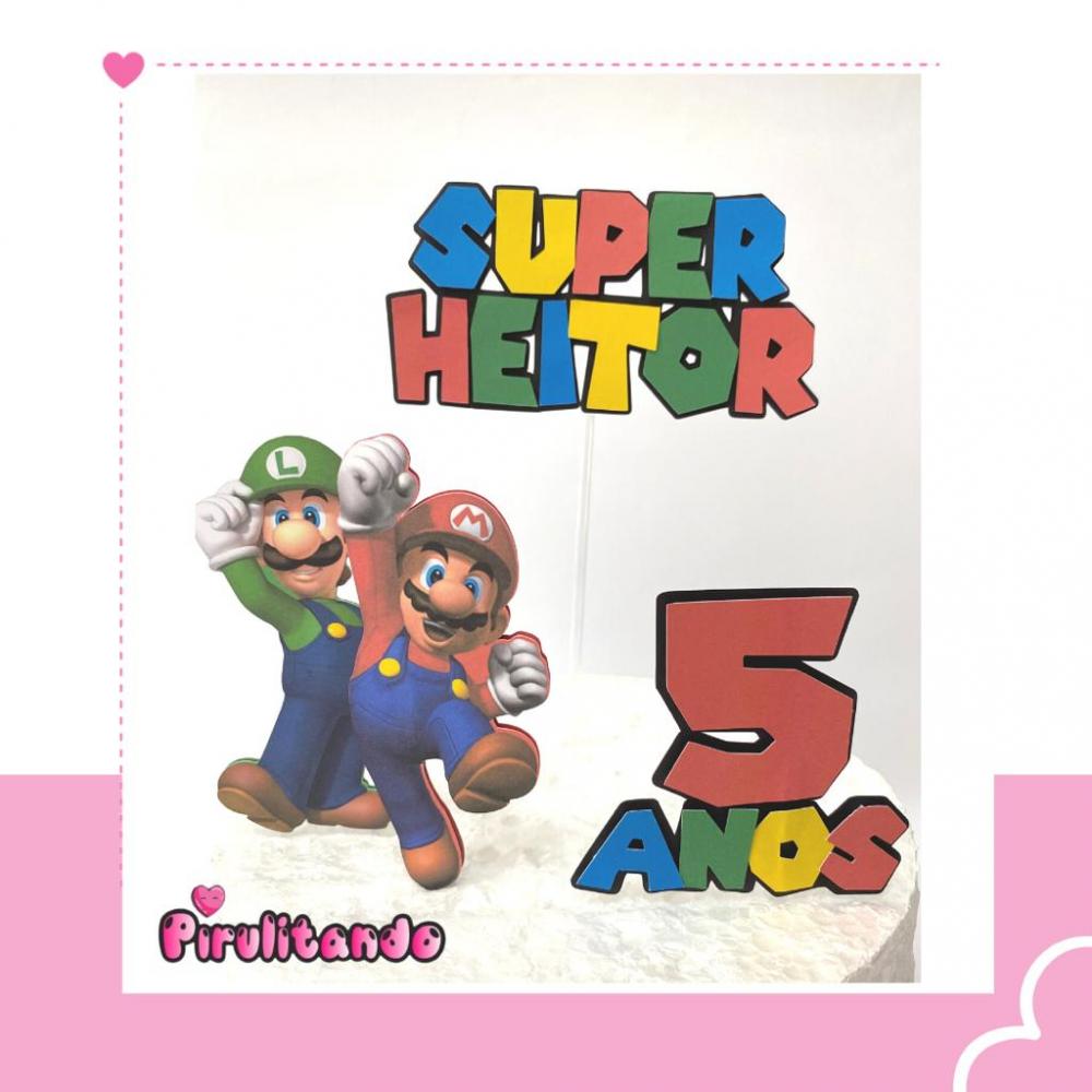 Kit Festa em Casa Super Mario Luigi