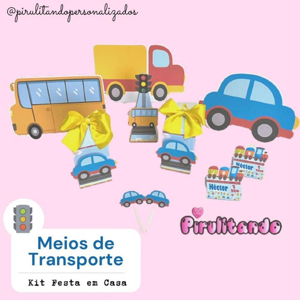 Kit Festa Em Casa Meios De Transporte