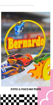 Topo de Bolo Hot Wheels