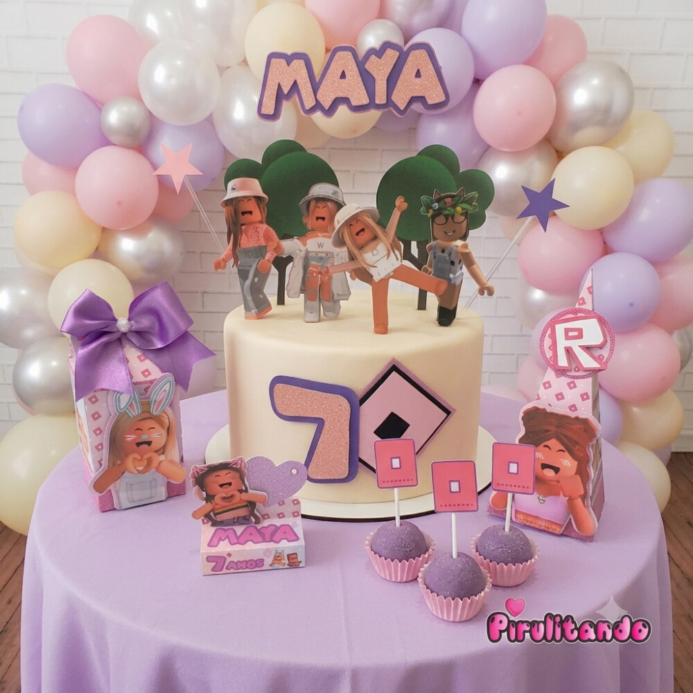 Kit Festa em Casa Roblox Menina