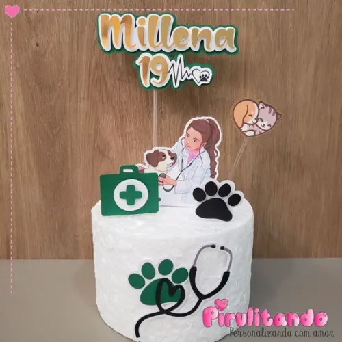 Topo de Bolo Veterinaria