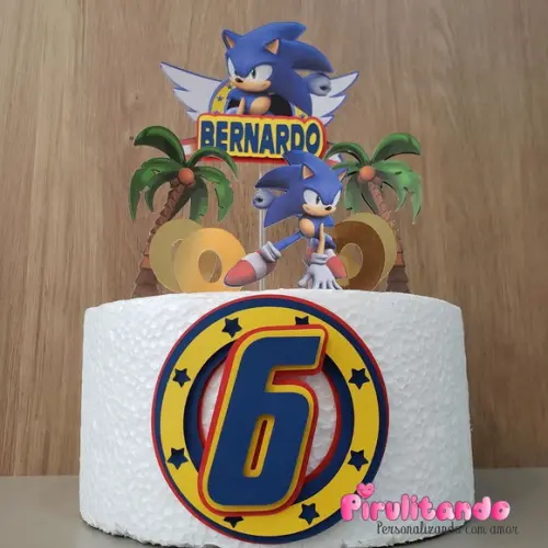 Topo De Bolo Sonic