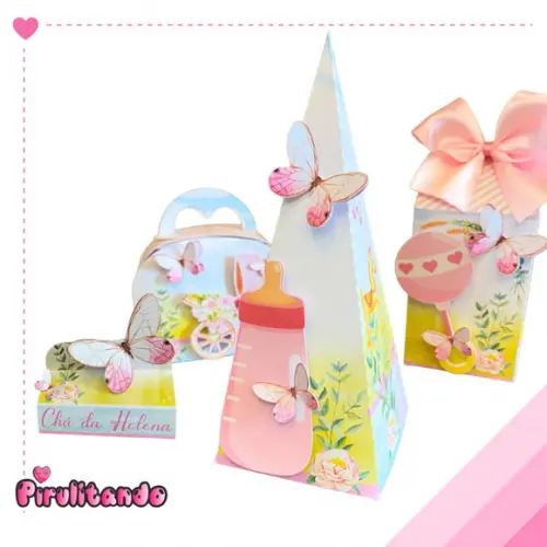Personalizados Cha de Bebe Jardim das Borboletas