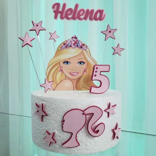 Topo de Bolo Barbie