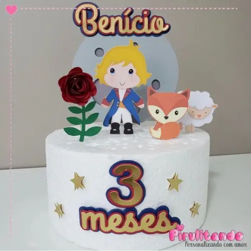 Topo de Bolo Pequeno Principe