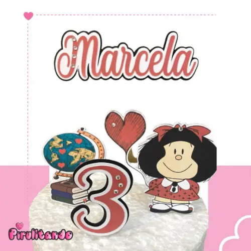 Topo de Bolo Mafalda