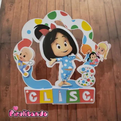 Topo de Bolo Cléo e Cuquin