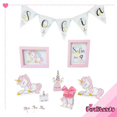 Kit Festa Completo Unicornio