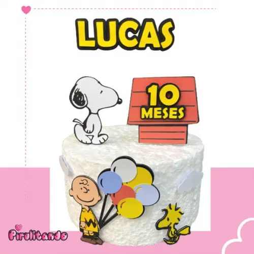 Topo de Bolo Snoopy