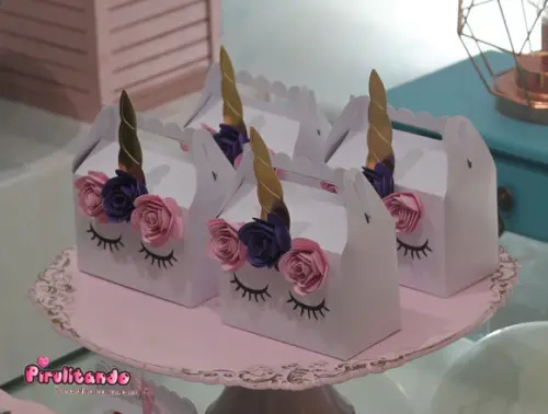 10 Caixas Maleta Unicornio