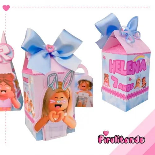 6 Caixas Milk Roblox Rosa Menina