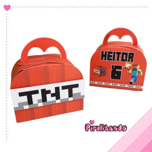 6 Maletinhas Minecraft Tnt