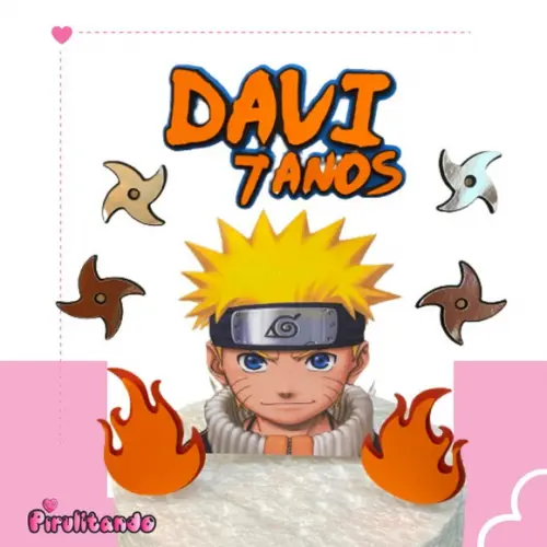 Topo de Bolo Naruto