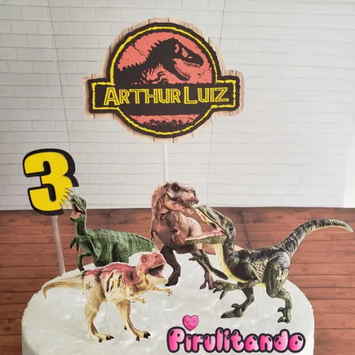 Topo de Bolo Jurassic Park World