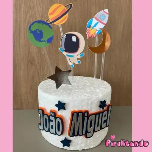 Topo de Bolo Astronauta