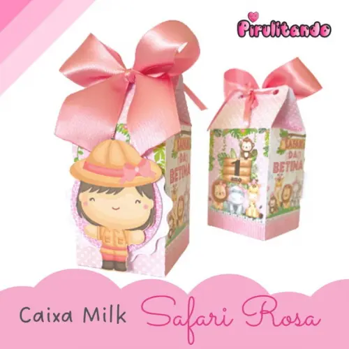 Personalizados Safari Menina Rosa
