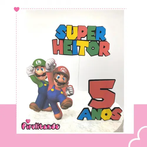 Kit Festa em Casa Super Mario Luigi