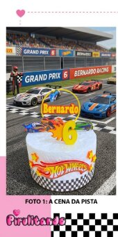 Topo de Bolo Hot Wheels