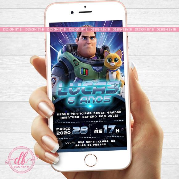 Convite Buzz Lightyear Toy Story Digital Whatsapp Virtual