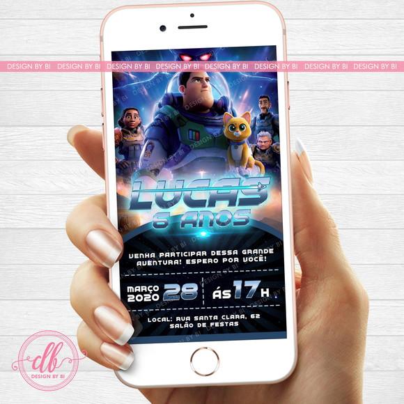 Convite Buzz Lightyear Toy Story Digital Whatsapp Virtual