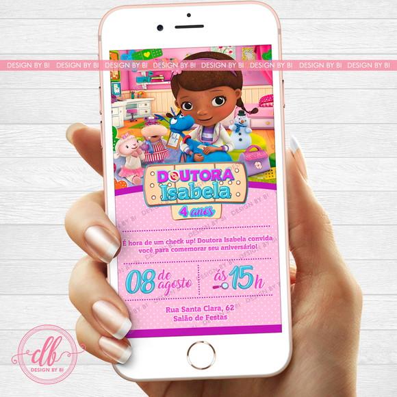 Convite Doutora Brinquedos Digital Whatsapp